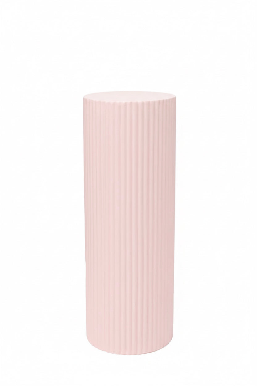 3P1 - Fibreglass Ripple Plinth Baby Pink