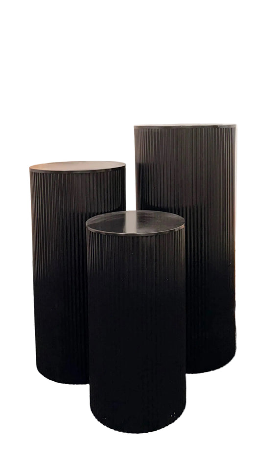3P3-black plinth (set of 3)